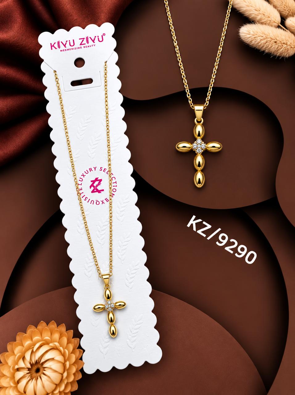 Elegant Crystal Cross Pendant Necklace