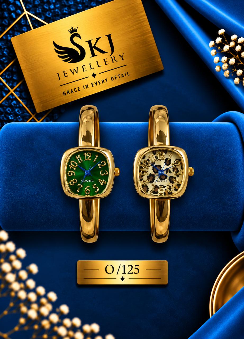 Elegant Gold-Tone Square Bracelet Watch